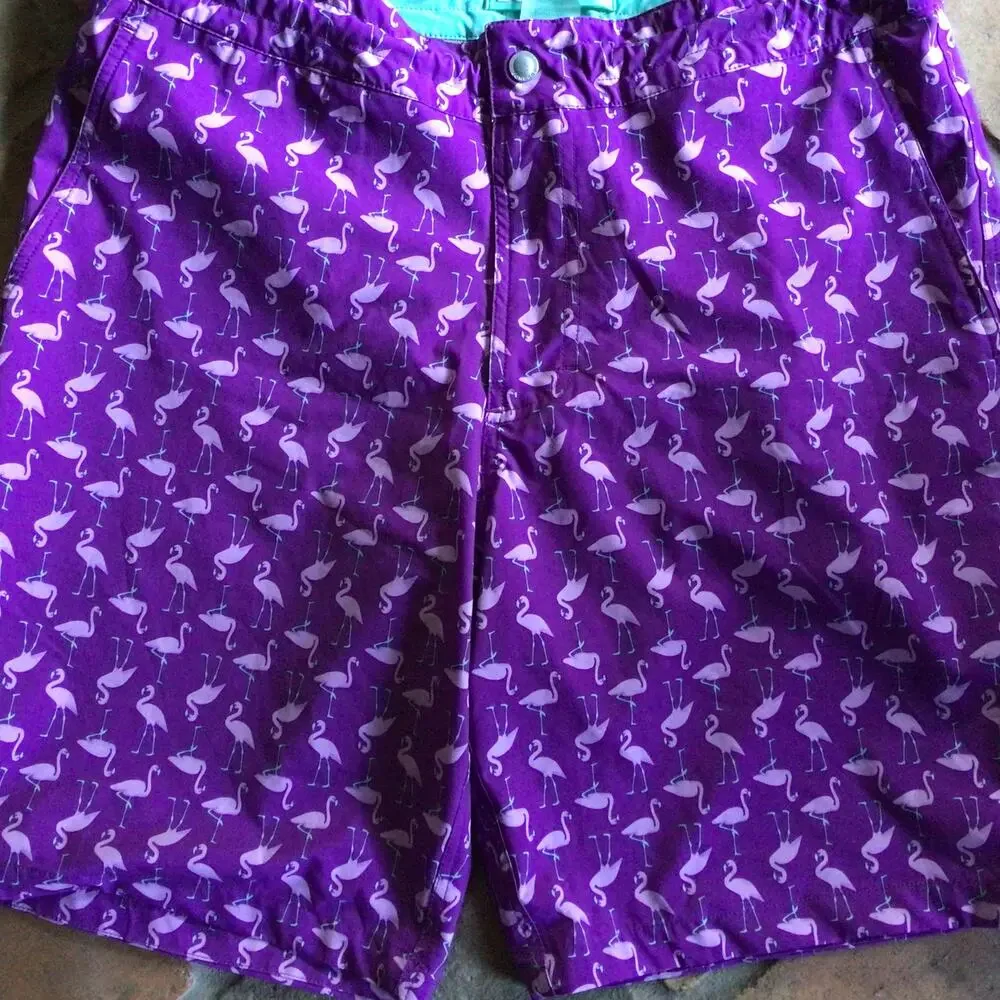 Bonobos Men's Flamingo Print Swim Trunks Sz 30